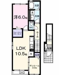 ベル ソレイユ【2階】の間取り