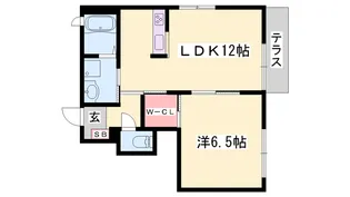 シャーメゾン赤穂【0101号室】の間取り