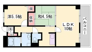 ヌーベ・ゆらの【2階】の間取り