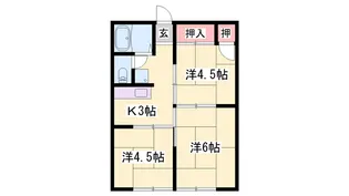 フジイコーポ【2-2号室】の間取り