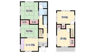 兵庫県姫路市大津区吉美【一戸建】の間取り