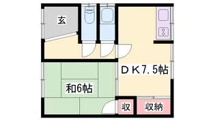 本間借家【1階】の間取り