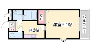 サンパレス【1階】の間取り