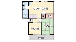 アーバンハイツ梶原C【101号室】の間取り