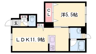 セルディーナ【1階】の間取り