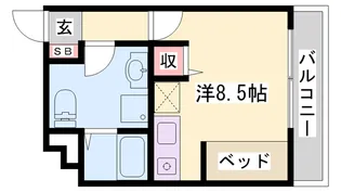 1Rの間取り画像
