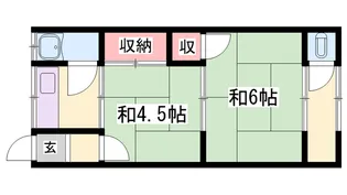 浜口荘【1号室】の間取り