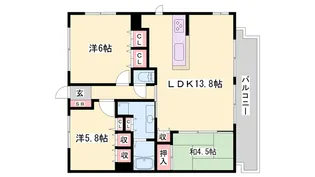 ネバーランド姫路西二階町【903号室】の間取り