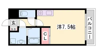 1Kの間取り画像