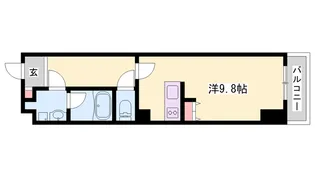 THE MUSE神屋町【7階】の間取り