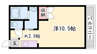 ハイネス花北【202号室】の間取り