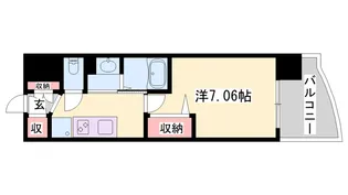 1Kの間取り画像