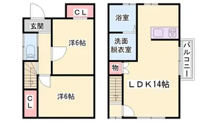 兵庫県姫路市勝原区朝日谷【一戸建】の間取り