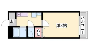 ワンルーム上大野【3階】の間取り