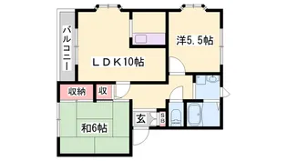 銀の馬車道 壱番館【D202号室】の間取り