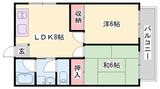 2DKの間取り画像