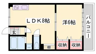 1LDKの間取り画像
