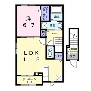 ルニV【2階】の間取り