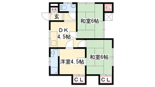 みどりマンション1F【east号室】の間取り