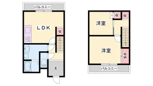 兵庫県加古川市加古川町美乃利【一戸建】の間取り