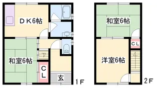兵庫県姫路市飾磨区加茂北【一戸建】の間取り