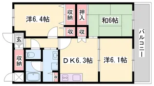ロイヤルグレース【5階】の間取り