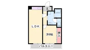 1LDKの間取り画像