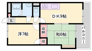 ザ・サンライズ宝殿【6階】の間取り