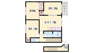 Settle城西【201号室】の間取り