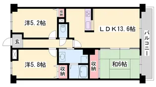 パストラル青山【6階】の間取り