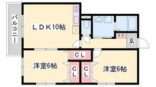 バードランドひめじ弐番館【1階】の間取り