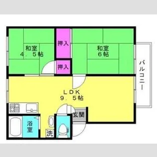 サンシティ蓮池B棟【204号室】の間取り