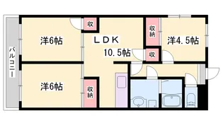 セゾンクラスト庄能【203号室】の間取り