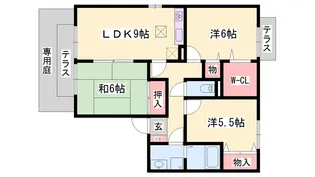 プルミエビジューA棟【101号室】の間取り