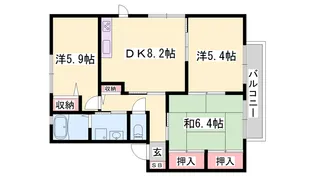メゾンアルネ【0201号室】の間取り