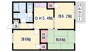 サンシャルマン勝原【2階】の間取り