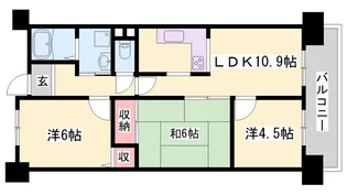 プレステージ加古川Ⅴ【2階】の間取り