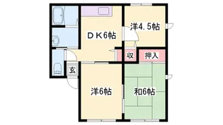 レトア網干Ⅰ【102号室】の間取り