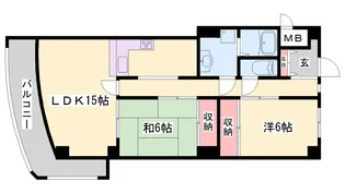 プレジオ滝野【405号室】の間取り