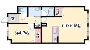 シャトー日東C【203号室】の間取り