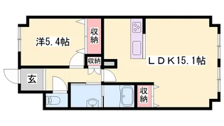 シャトー日東C【302号室】の間取り