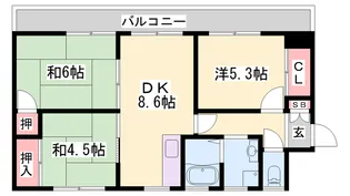 レスポール【3-C号室】の間取り