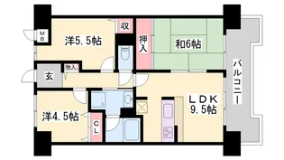 ネオハイツ花の北【105号室】の間取り