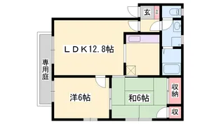 ヴィ・ザ・ヴィ田寺【102号室】の間取り
