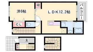K&Y3【304号室】の間取り