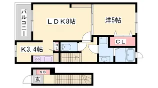 エクセル伊伝居【2階】の間取り