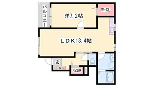 Villa やまっちゃ【1階】の間取り