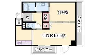 クリーンピア南大路時計台【204号室】の間取り