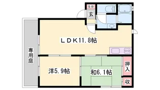 ディアス柿の木【1階】の間取り