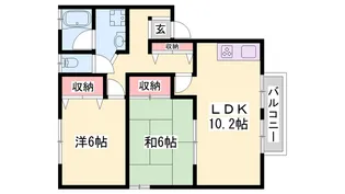パルティール鶴林【202号室】の間取り